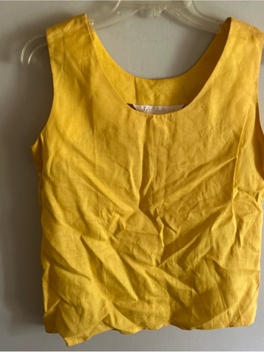 Women's Yellow Scoop Neck Tank Top